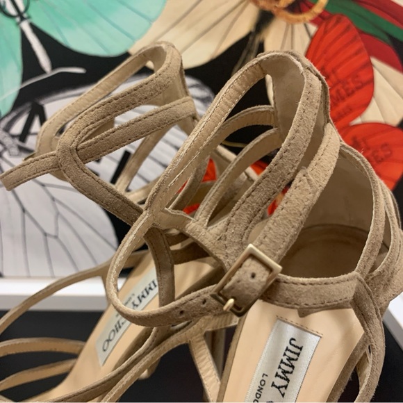 Jimmy Choo Ontario Suede Platform Heels - Picture 11 of 13